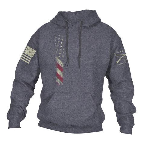 TRUE COLORS HOODIE DARK HEATHER Two Vets Clothing Company