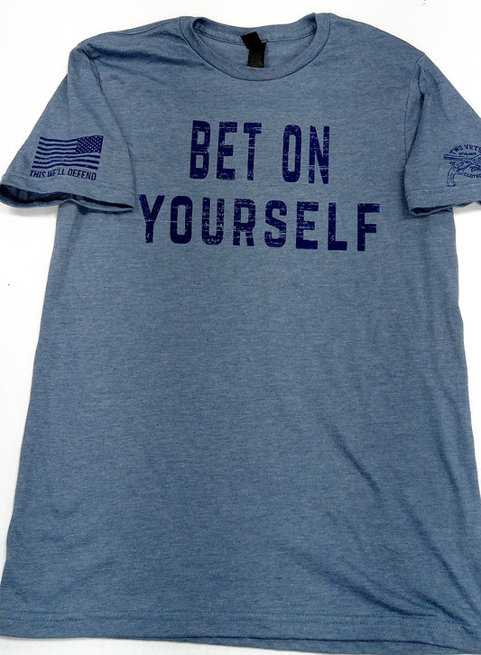 BET ON YOURSELF-heather blue