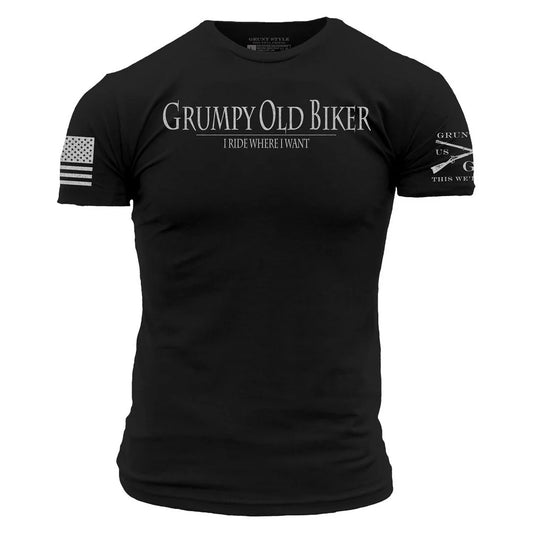 Grunt Style-Grumpy Old Biker T-Shirt - Black