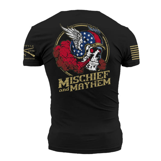 MISCHIEF AND MAYHEM T-SHIRT BLACK