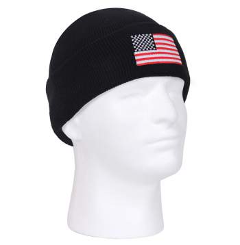 Rothco US Flag Embroidered Fine Knit Watch Cap