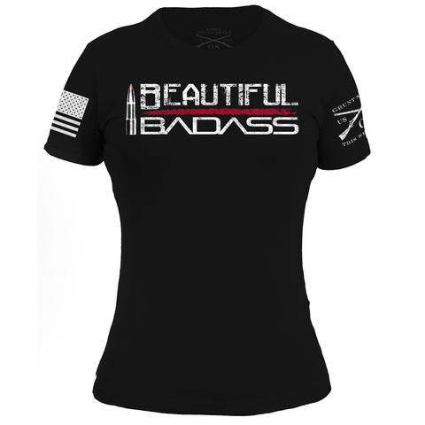Grunt Style Beautiful Badass Ladies T-Shirt, Two Vets Clothing Co.