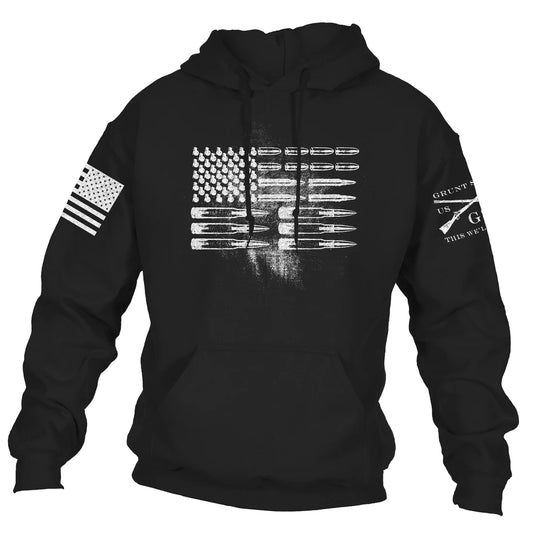 AMMO FLAG HOODIE - BLACK