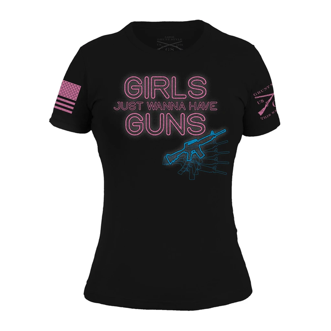 Grunt Style Girls Just Wanna Have Guns! T-shirt, Two Vets Clothing Co.