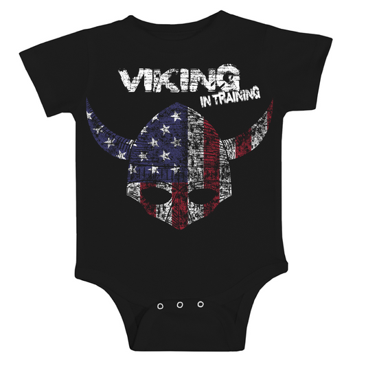 Viking in Training Onesie  - Black, Two Vets Clothing Co