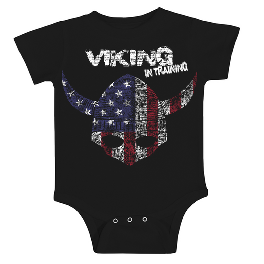 Viking in Training Onesie  - Black