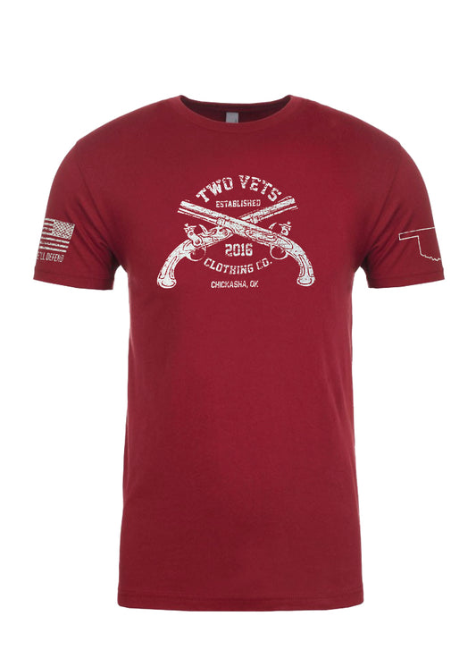 Two Vets Logo Men's T-Shirt - Cardinal