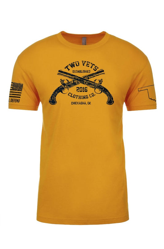 YOUTH Two Vets Clothing Co logo - gold, Two Vets Clothing Co.