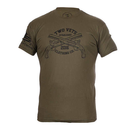 Two Vets Clothing Logo Men's T-Shirt - OD Green