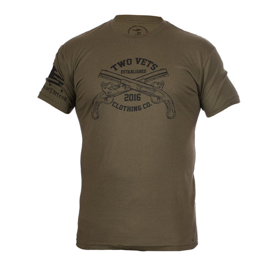 YOUTH Two Vets Clothing Logo T-Shirt - OD Green